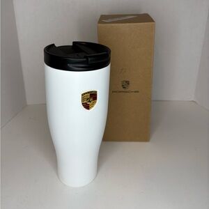 Porsche White Travel Mug